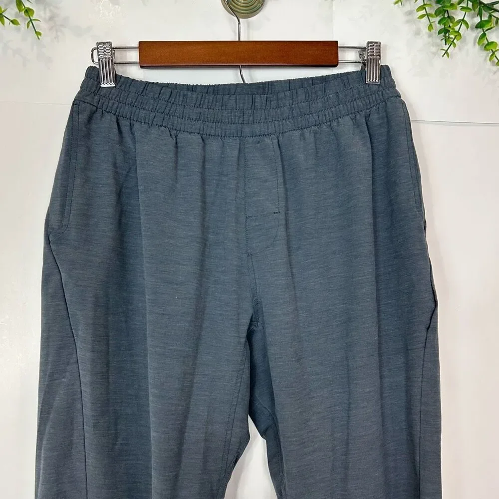 Prana Joggers Pants Large Men’s West Edge Stretch Blue Gray Organic Cotton Blend